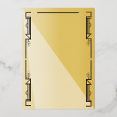 Speakeasy Flapper Party Afro-Amerikaans Zwart Folie Uitnodiging (Achterkant)