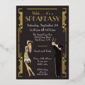 Speakeasy Flapper Party Folie Uitnodiging (Voorkant)