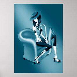 "Speakeasy" – Jazz-geïnspireerd Poster