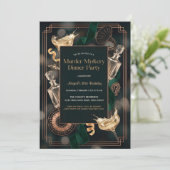 Speakeasy Murder Mystery Dinner Birthday Party Kaart (Staand voorkant)