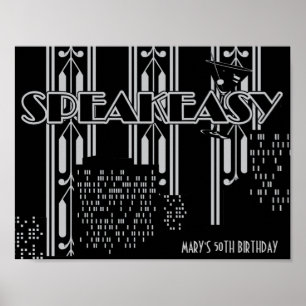 Speakeasy, Poster van de Birthday Party van 1920