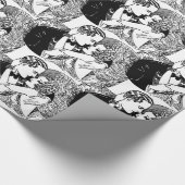 Speakeasy Roaring 20's Wedding Theme Retro Cadeaupapier (Hoek)