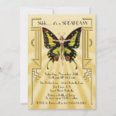 Speakeasy Vlinder Flapper Great Gatsby Feest Kaart (Voorkant)