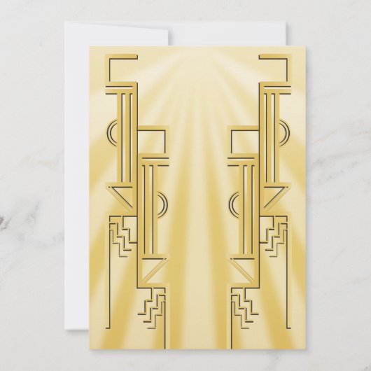 Speakeasy Vlinder Flapper Great Gatsby Feest Kaart (Achterkant)