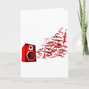 Speaker Birds - Muziek DJ Loud Disc Jockey Kaart