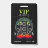 Speaker Blast VIP Alle toegangspas Badge (Achterkant)