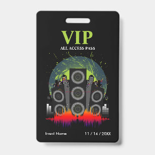 Speaker Blast VIP Alle toegangspas Badge