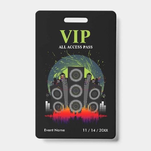 Speaker Blast VIP Alle toegangspas Badge (Voorzijde)