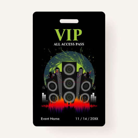 Speaker Blast VIP Alle toegangspas Badge (Voorkant)