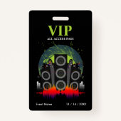 Speaker Blast VIP Alle toegangspas Badge (Achterkant)