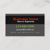 Speaker Blast Visitekaartje (Achterkant)