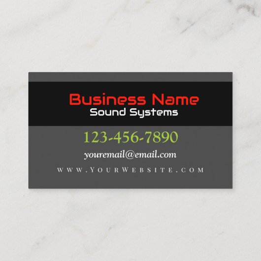 Speaker Blast Visitekaartje (Achterkant)