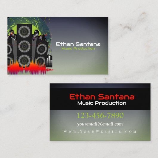 Speaker Blast Visitekaartje (Voorkant / Achterkant)