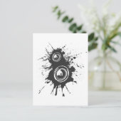 Speaker Graffiti - DJ Music Disk Jockey Audio Briefkaart (Staand voorkant)