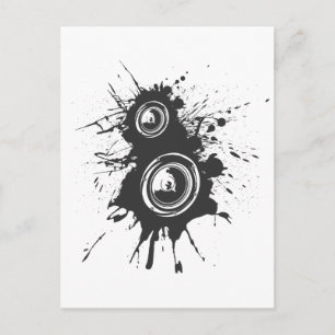 Speaker Graffiti - DJ Music Disk Jockey Audio Briefkaart
