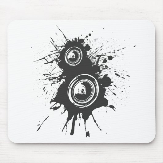 Speaker Graffiti - DJ Music Disk Jockey Audio Muismat (Voorkant)