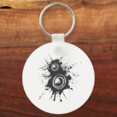Speaker Graffiti - DJ Music Disk Jockey Audio Sleutelhanger (Voorkant)
