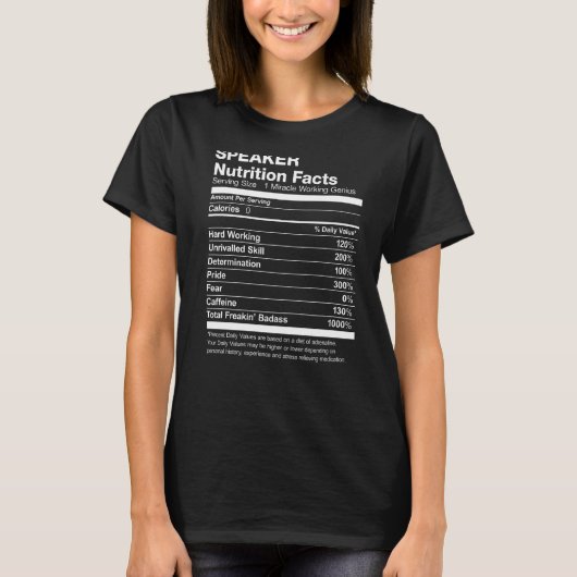Speaker Nutrition Feit Funny T-shirt (Voorkant)