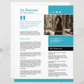 Speaker One Sheet Template (Voorkant / Achterkant)