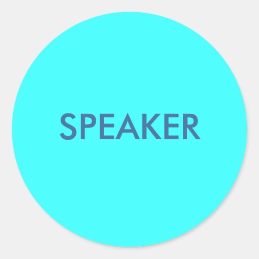 SPEAKER RONDE STICKER (Voorkant)