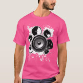 Speaker Techno Bass Muziek Graphics Gifts Unisex E T-shirt (Voorkant)