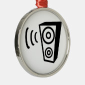 Speaker verslaat muziek metalen ornament (Rechts)