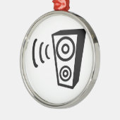 Speaker verslaat muziek metalen ornament (Links)