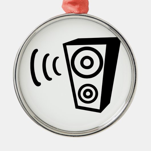 Speaker verslaat muziek metalen ornament (Voorkant)