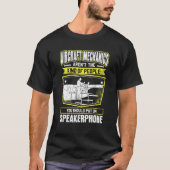 Speakerphone Vliegtuig Mechanic T-shirt (Voorkant)
