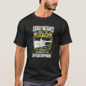 Speakerphone Vliegtuig Mechanic T-shirt (Voorkant)