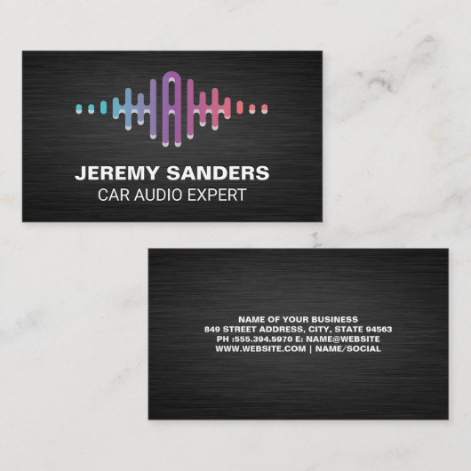 Speakers Equalizer Sound Graphic Visitekaartje (Voorkant / Achterkant)