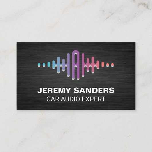 Speakers Equalizer Sound Graphic Visitekaartje (Voorkant)