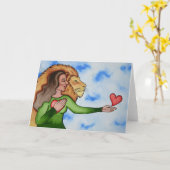 Speaking From the Heart with Love and Courage Kaart (Gele Bloem)