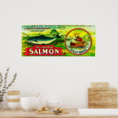 Spear Salmon kanJa Bay, AK Poster (Keuken)