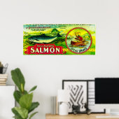 Spear Salmon kanJa Bay, AK Poster (Thuiskantoor)