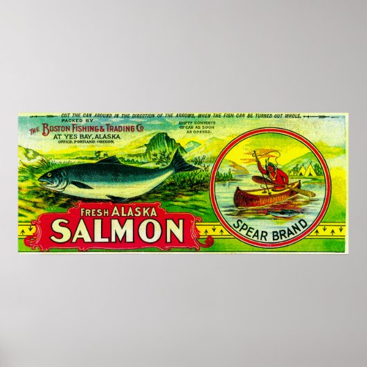 Spear Salmon kanJa Bay, AK Poster (Voorkant)