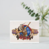 Spear Warrior Native American Briefkaart (Staand voorkant)