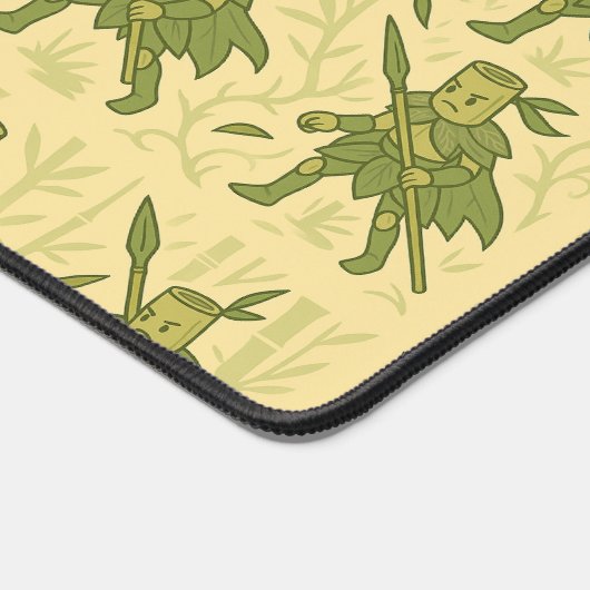 Spear Wielding Bamboo Art Bureaumat (Hoek)