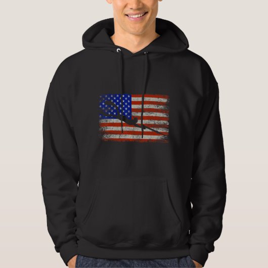 Spearfish American USA Vlag, Spear Vist Hoodie (Voorkant)