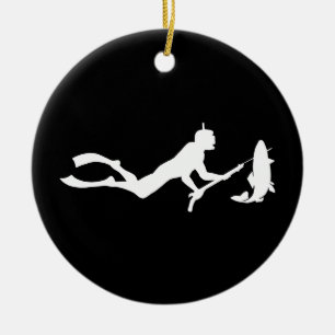 Spearfish Diver Keramisch Ornament