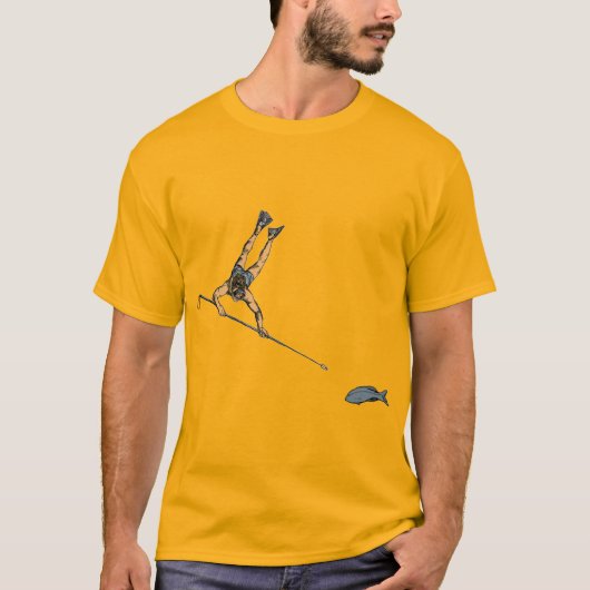  Spearfish Diver met poespear en vis T-shirt (Voorkant)