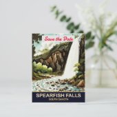 Spearfish Falls South Dakota Trouw Uitnodiging (Staand voorkant)