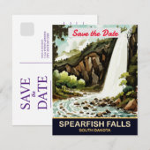 Spearfish Falls South Dakota Trouw Uitnodiging (Voorkant / Achterkant)