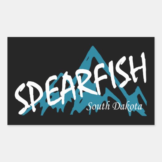 Spearfish South Dakota Mountain Rechthoekige Sticker (Voorkant)