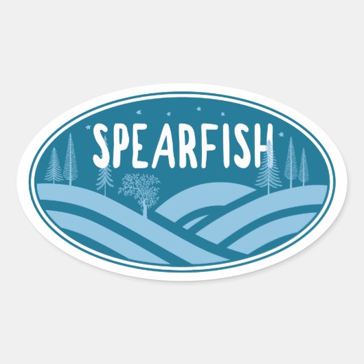 Spearfish South Dakota Outdoors Ovale Sticker (Voorkant)