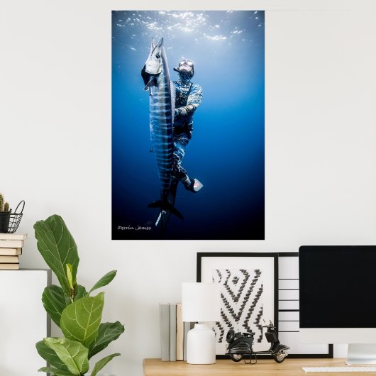 Spearfish wahoo poster (Thuiskantoor)