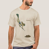 SpearFishing Freediving Woman Diver met een vis T-shirt (Voorkant)