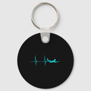Spearfishing Heartbeat Ekg Pulse Dive Spearfisher Sleutelhanger