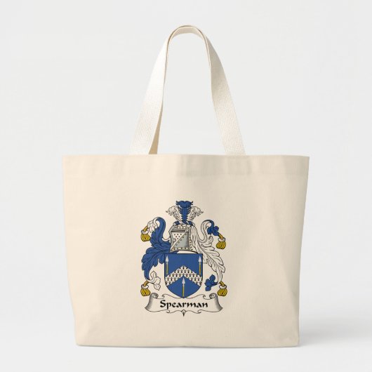 Spearman Family Crest Grote Tote Bag (Voorkant)