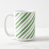 Spearmint Candy Cane Christmas Stripes Koffiemok (Links)